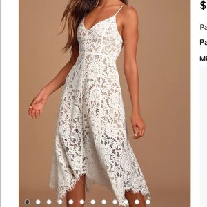 One wish lace midi dress